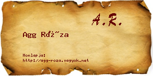 Agg Róza névjegykártya